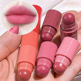 4 Colors In 1 Nude Matte Lipstick Pen Lip Liner Pencil Waterproof Long Lasting Lipgloss Plum Pink Plump Lip Stain Korean Makeup