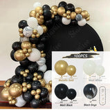 Black Gold Balloon Garland Arch Kit Confetti Latex Balloon 30th 40th 50th Birthday Party Balloons Decorations Adults Baby Shower