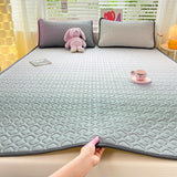 Pisoshare Natural Latex Thick Cooling Mat for Summer Cool Feeling Rayon Matress Pad Soft Air-Permeable Cold Summer Mat for Bed Sheet Set