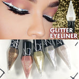 Diamond Shiny Liquid Eyeliner Pearlescent Eyeliner Waterproof Silver Rose Gold Glitter Eyeliner Sequins Eye Shadow Eye Makeup
