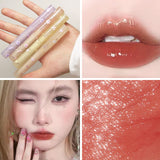 Flower Smooth Jelly Lipstick Moisturizing Long-lasting Waterproof Lip Gloss Korean Makeup Clear Watery Texture Lip Glaze