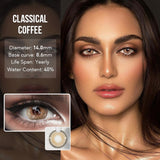 2pcs Color Contact Lenses HEMA Silicone Hydrogel 40% Water Content 14.2 Pupils Natural Colored Eye Lenses Free Shipping With Box