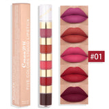 4/6 Colors Capsule Lipstick Set Non-stick Cup Long Lasting Moisturing Lip Gloss Velvet Sexy Lip Stick Lip Tint Makeup Cosmetic