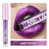 Matte Metal Liquid Lipstick 12 Color Waterproof Nude Matte Metallic Lip Gloss Long-lasting Not Fading Lip Tint Makeup Cosmetics