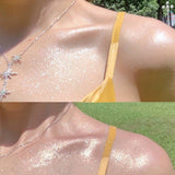 Highlighter Powder Spray Glitter Spray Diamond Air Bag Powder Gloss Glitter Shimmer Sparkle Powder Face Body Highlight Makeup
