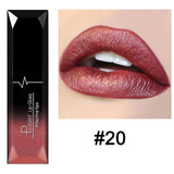 21 Color Waterproof Matte Velvet Lip Gloss Long Lasting Non-stick Cup Metal Liquid Lipstick Sexy Nude Red Lip Tint Women Makeup