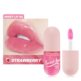 Fruity Lip Oil Relieves Dry Moisturizing Lip Gloss Fades Lip Water Light Lips Big Brush Head Cute Korean Makeup Lip Oil Primer