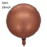 10/5/1Pc Brown Beige Cream 18inch Heart Balloons Cream Number Balloons 1 2 3 4 5 6 Birthday Number Foil Balloon Helium Air Globo
