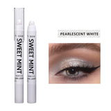 White Diamond Eyeshadow Pencil Waterproof Long Lasting Glitter Shimmer Matte Eye Shadow Pen Highlighter Stick Eyes Makeup Tools