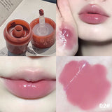 Pisoshare Sweet Natural Jelly Lip Gloss Mud Bear Seal Lip Glaze Lipstick New Korean Fashion Makeup Tools Long-lasting Tender Lip Comestics