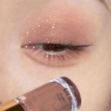 Brown Glitter Liquid Eyeshadow Stick Contour Blush Pigment Fine Shimmer Matte Natural Cheek Milk Coffee Shadow Cream Eye Makeup