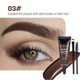 4 Colors Natural Liquid Dyeing Eyebrow Cream Set Waterproof Long Lasting Black Brown Tint Eyebrow Mascara Eyebrows Paint Makeup