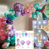 97pcs Mermaid Tail Shell Balloon Arch Under the Sea Mermaid Birthday Party Decoration Kids Girls Balon Wedding Baby Shower Decor