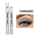 White Diamond Eyeshadow Pencil Waterproof Long Lasting Glitter Shimmer Matte Eye Shadow Pen Highlighter Stick Eyes Makeup Tools