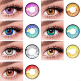 GFRIEND 2 pcs Color Contact Lenses For Eyes Anime Cosplay Colored Lenses Blue Red MultiColored Lenses Contact Lens Beauty Pupils
