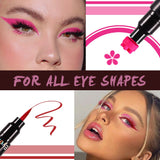 4pcs Double Head Waterproof Liquid Eyeliner Moon Star Heart Shapes Tattoo Stamp Quick To Dry Eye Liner Pencil Makeup Tool