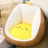 Pisoshare Kawaii Animal Seat Cushion Soft Plush Thicken Tatami Office Backrest Chair Cushion Seat Massage Pad For Chair Home Decoration