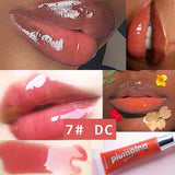 1pc Moisturizing Plumping Lip Gloss Long Lasting Lip Plumper Makeup Glitter Nutritious Liquid Lipstick Oil Clear Lip Gloss