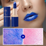 1PCS Waterproof Blue Rose Lipstick Temperature Color Changing Lip Moisturizing Balm Female Makeup Sexy Lip Gloss Shiny Lipstick