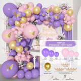 Purple Pink Balloons Garland Arch Kit Macaroon Latex Ballons Wedding Birthday Party Decor Kids Adult Girl Baby Shower Ballon