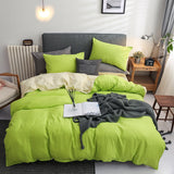 Pisoshare Solid Color Bedding Set Orange Grey Single Double Size Bed Linen Duvet Cover Pillowcase No Fillings Kids Adult Home Textile