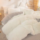 High End Warm Long Plush King Size Duvet Cover 220x240cm Solid Furry Queen Quilt Cover Soft Comfortable Blanket Comforter Covers