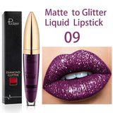 18 Colors Shiny Lip Gloss for Women Long Lasting Matte Glitter Liquid Lipstick Diamond Shiny Lip Gloss Waterproof Lip Makeup 1Pc
