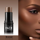 Focallure Face Makeup 18 Colors Highlighter Stick Highlighting Powder Creamy Texture Silver Shimmer Light