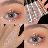 Glitter Sequins Liquid Eyeshadow Highlighter Waterproof Pearlescent Shiny Diamonds Eyeliner Lying Silkworm Eyes Makeup Cosmetic