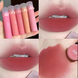 5 Colors Velvet Matte Lip Gloss Liquid Lipstick Waterproof Long Lasting Women Lip Tint Student Lip Glaze Cosmetics Korean Makeup