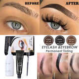 Professional Series Henna Eyelash Eyebrow Dye Tint Gel Eyelash Brown Black Color Tint Cream Kit, 15-minute Fast Tint Easy Dye