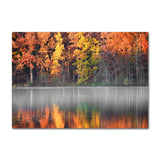 Autumn Decoration Canvas Poster Yellow Leaves Fall View Wall Art Print Pumpkin Painting Halloween Picture Living Room Bedroom