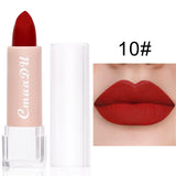 1PC Matte Nude Lipstick Waterproof Long Lasting Non-stick Cup Sexy Red Pink Velvet Lipsticks Women Makeup Cosmetic 15 Colors
