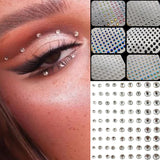 Pisoshare Mixed Size Eyeshadow Diamond Stickers for Face Body Festival Decoration Self Adhesive Colored Diamonds Stickers Nail Rhinestone