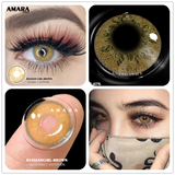 Natural Contact Colored Lenses For Eyes Mocha Green 1Pair Multicolor Lens Soft Yearly Pupils Beauty Makeup