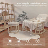 Pisoshare Cloud Shaped Bedside Carpet Soft Plush Bedroom Rugs Non Slip Floor Mat for Living Room Nursery Baby Play Mat Home Decorative Rug