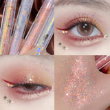 Glitter Sequins Liquid Eyeshadow Highlighter Waterproof Pearlescent Shiny Diamonds Eyeliner Lying Silkworm Eyes Makeup Cosmetic