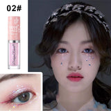 8 Colors Glitter Liquid Eyeshadow Highlighter Waterproof Pearlescent Shiny Eye Shadow Sequin Eye Cosmetics Korean Makeup