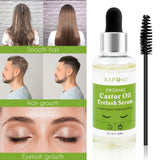 Natural Castor Eyelashes Growth Essential Oil Thick Longer Nourishing Enhancer Lash Eyebrow Hair Growth Liquid Castor Essential