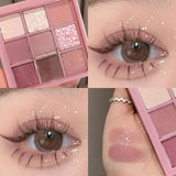 Professional Colorful Eyeshadow Palette Pink Shiny Blue Eye Shadow Pearl Eyes Glitter Matte Cute Korean Beauty Makeup Cosmetic