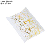 10/20/30Pcs Pillow Candy Box Kraft Paper Christmas Gift Packaging Boxes Candy Bags Wedding Favors Birthday Party Decorations