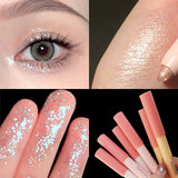 Diamond Glitter Eyeshadow Liner Pencil Face Makeup Highlighter Long lasting Matte Pink Silkworm Champagne Gold Eyeliner Pen