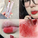 Flower Series Heart-shaped Lipstick Nourishing Mirror Water Jelly  Lip Makeup Long-lasting Waterproof Lip Gloss Women Cosmetic