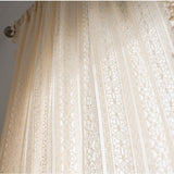 Pisoshare French Lace Curtains Beige Boho Hollow Crochet Semi Blackout Living Room Bedroom Finished Kitchen Curtain Tassel Home Decor