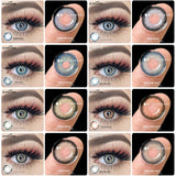 2Pcs Color Contact Lenses For Eyes Natural Colored Lens Yearly Contact Lenses Cosmetic Color Lens Eyes With Contact Box