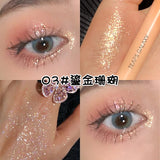 Diamond Glitter Eyeshadow Liner Pencil Eye Makeup Highlighter Waterproof Matte Pink Silkworm Champagne Gold Eyeliner Pen