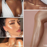 20ML Spray Liquid Highlighter Body Bronzer Oil Mist Highlight Illuminator Cosmetic Shimmer Face Contour Glitter Body Lotion New