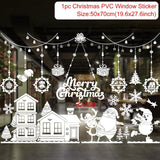 Christmas Window Stickers Merry Christmas Decorations For Home Christmas Wall Sticker Kids Room Wall Decals New Year Stickers