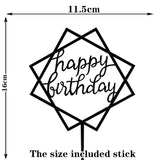 Happy Birthday Cake Topper Acrylic Letter Cake Toppers Party Supplies Happy Birthday Black Cake Decorations Boy 33 Designs