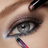 Pisoshare 2 In 1 Pearlescent Eyeshadow Lipstick Stick Pencil Waterproof Glitter Matte Eye Shadow Makeup Pigment Silkworm Eyeshadow Pen